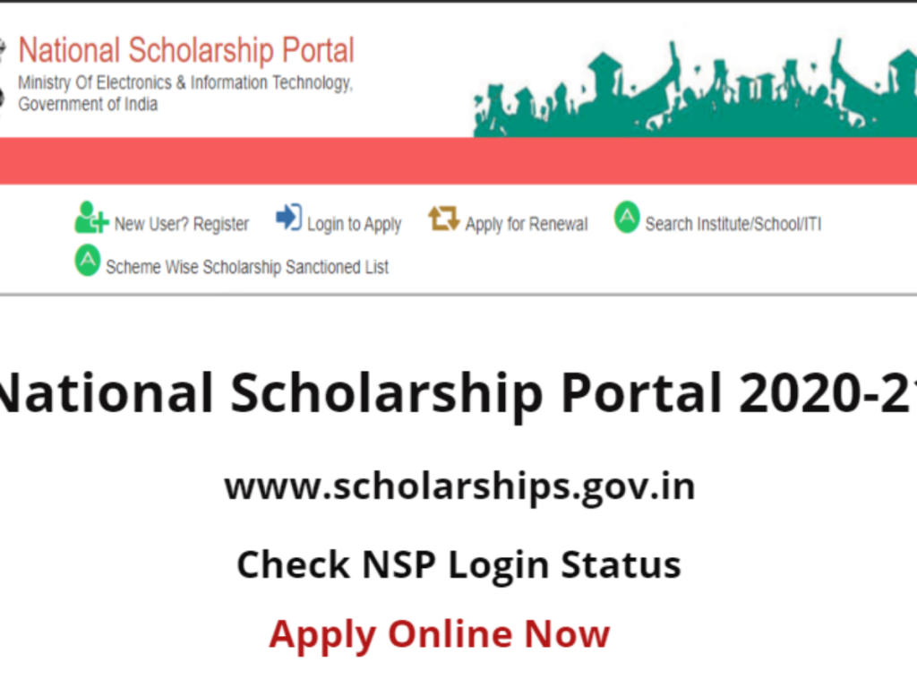 NSP scholarship 2020, NSP login, Scholarship form pdf, National scholarship portal 2019-20, www.scholarships.gov.in 2020-21, National scholarship portal list, NSP institute login, NSP scholarship list 2020,