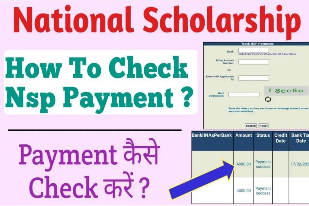NSP Scholarship Payment Credit Score Successfully 2024 Online Process