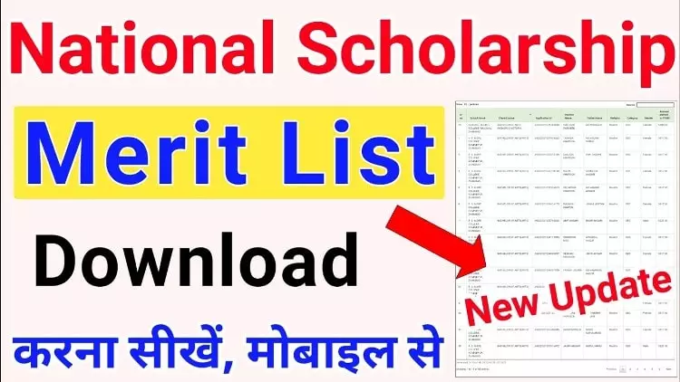 NSP Merit Listing 2023 PDF National Scholarship Site