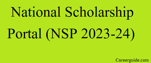 National Scholarship Portal Enrollment Standards for the University Year 2023-24 